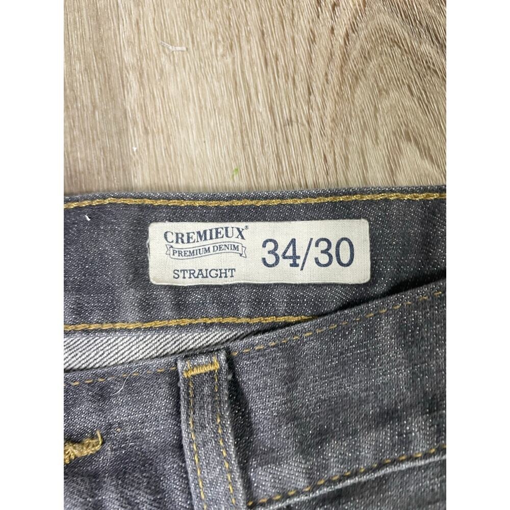 Cremieux Premium Denim Gray Straight Jeans Men's 34x30 Stretch Spandex Classic - Picture 3 of 12